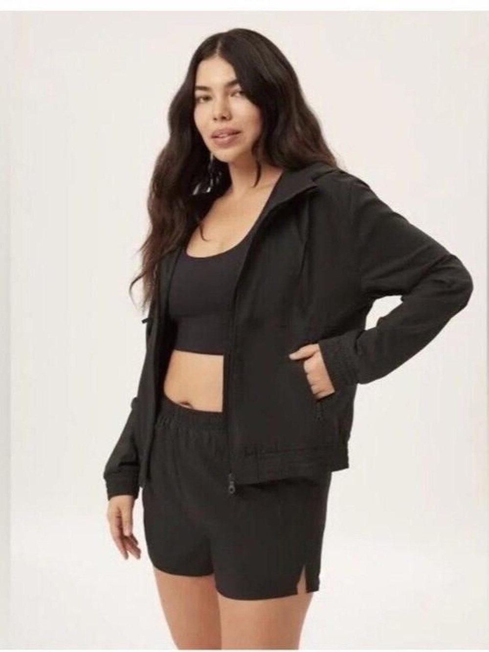 girlfriend collective Black Summit Track Jacket